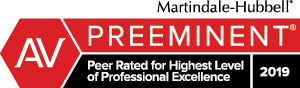 2019 Peer Review Rated AV Preeminent by Martindale-Hubbell