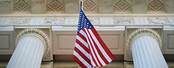 Court with American flag